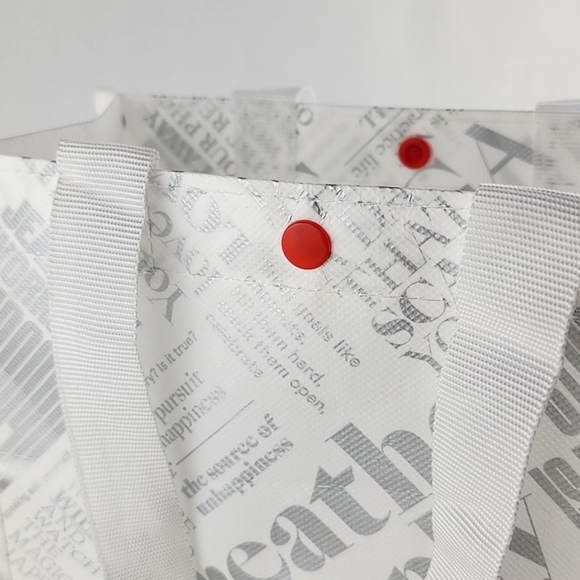 Lululemon Carryall Tote Inspirational Quotes White  Grey - Picture 3 of 9